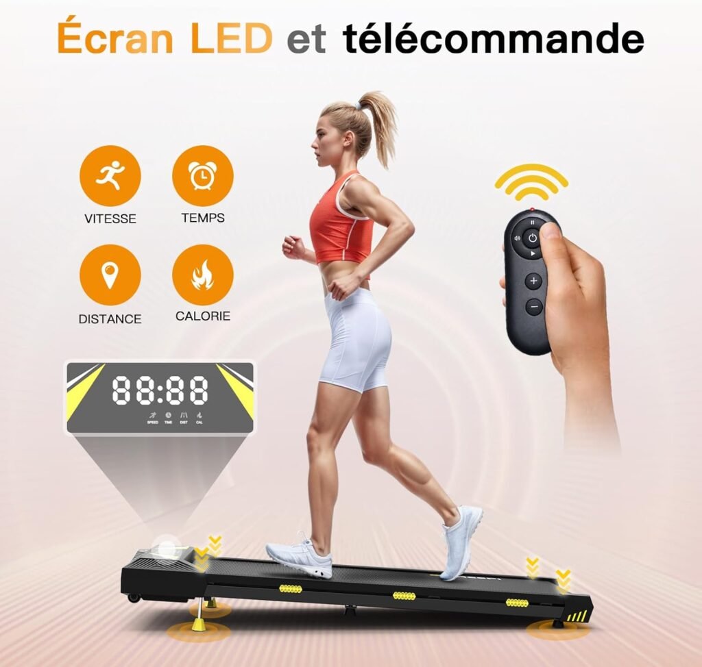 Tapis de course pliable inclinable à domicile